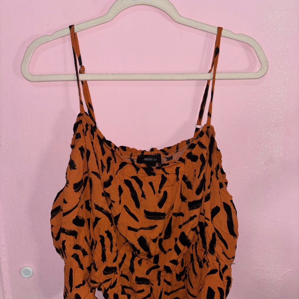 Forever 21 Black and Orange Camisole